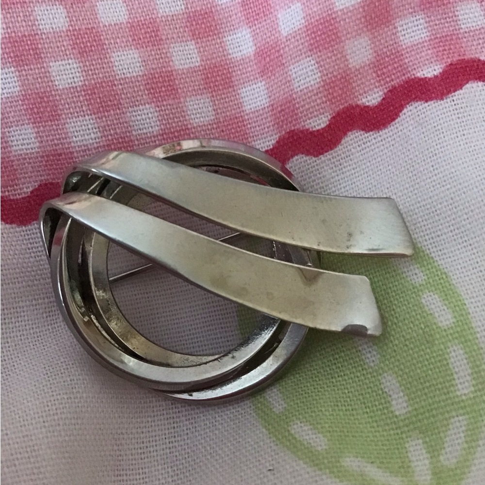 Silver vintage brooch
